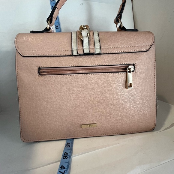 Aldo Tan and Cream Satchel with Gold Chain - Picture 4 of 8